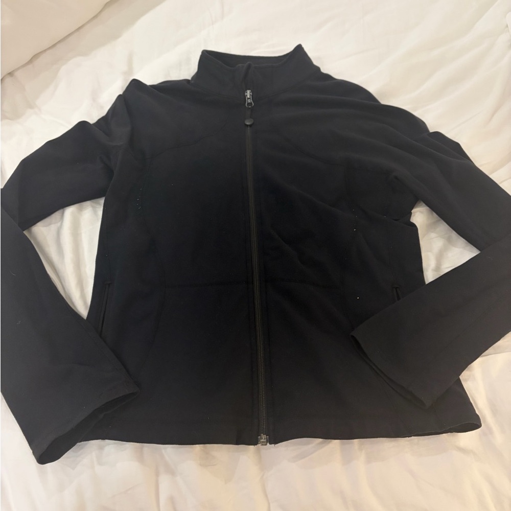 Womens Black Zip-Front Jacket